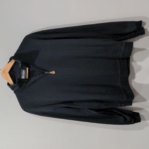 PGA Authentic Men's 1/4 Zip Golf Sweatshirt Black Size Large EUC
